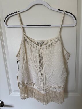 Idyllwind Ivory Crochet Fringe Cami